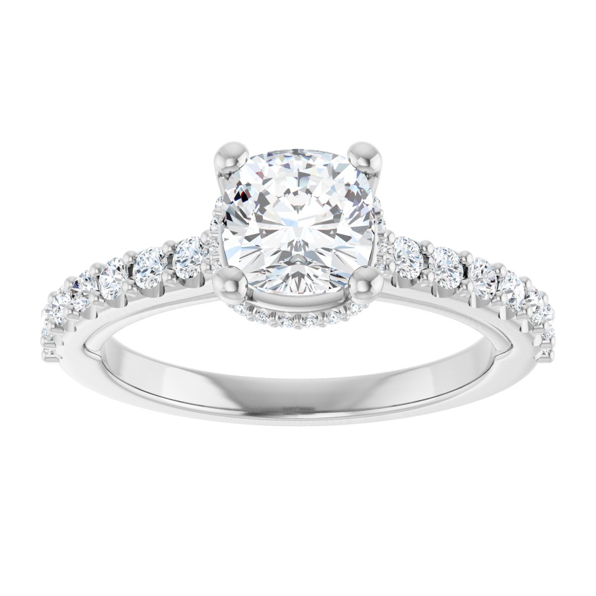 Hidden Halo-Style Engagement Ring