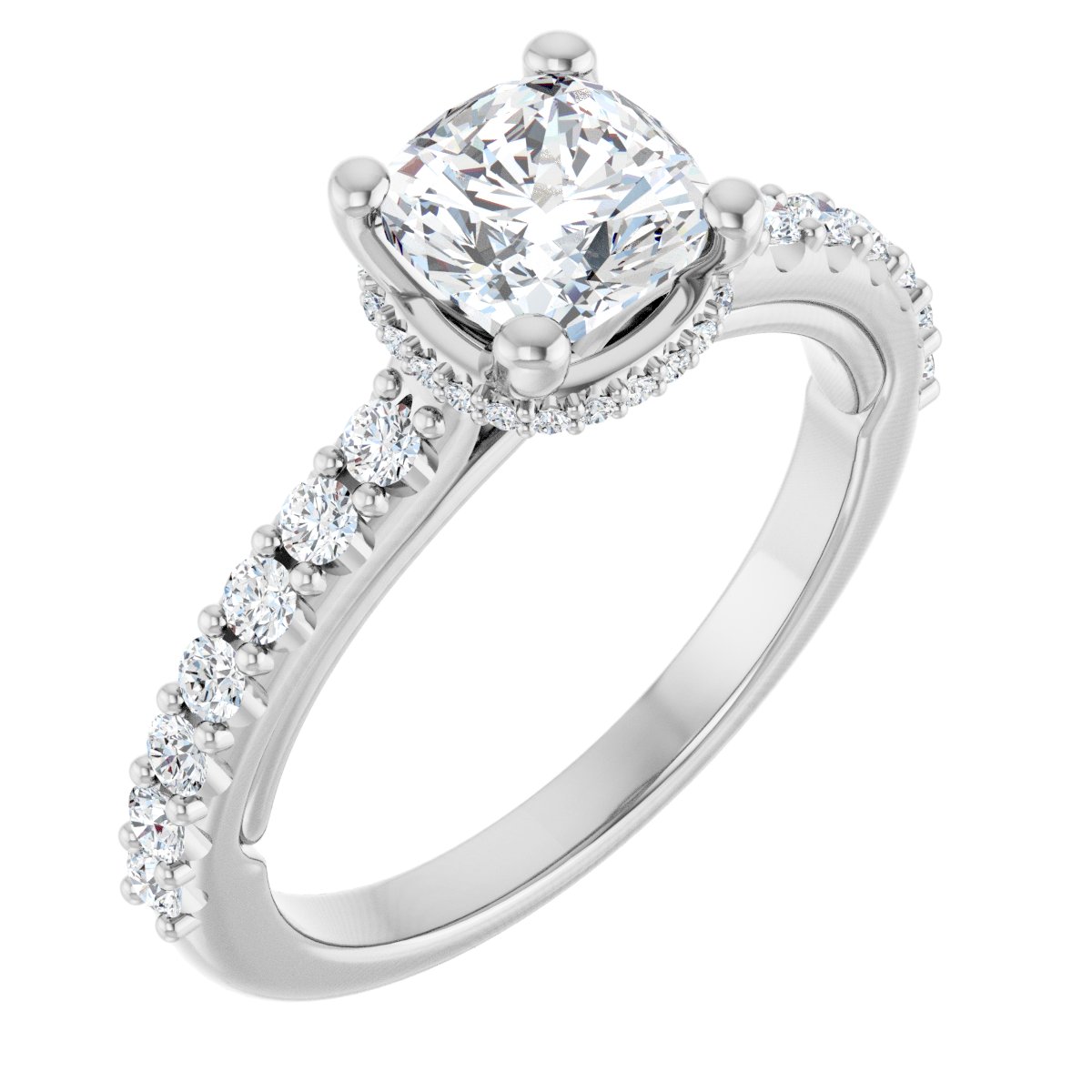 Hidden Halo-Style Engagement Ring