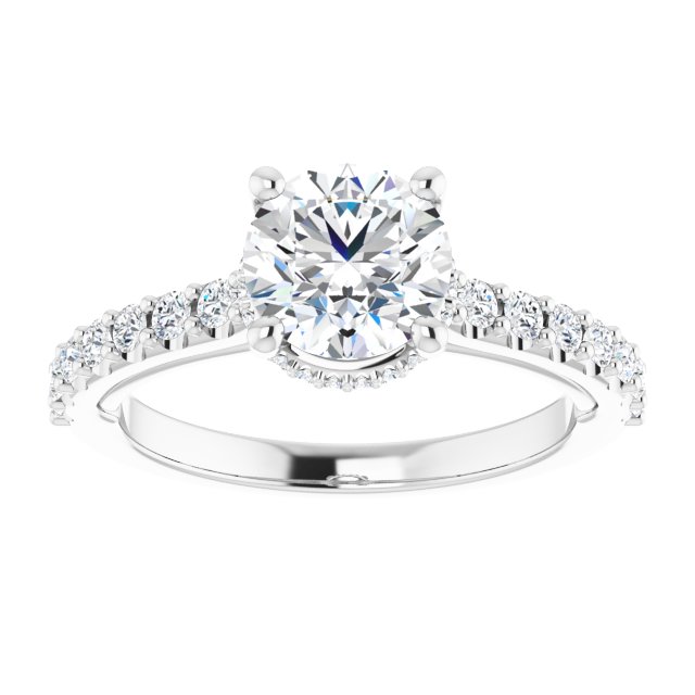Hidden Halo-Style Engagement Ring