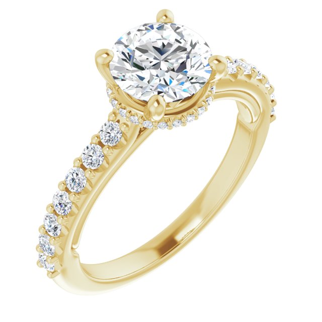 Hidden Halo-Style Engagement Ring