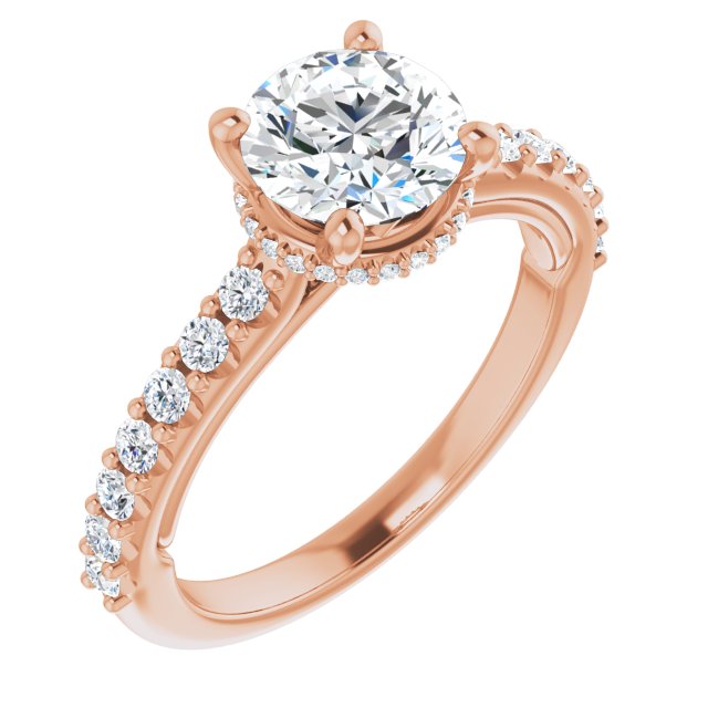 Hidden Halo-Style Engagement Ring