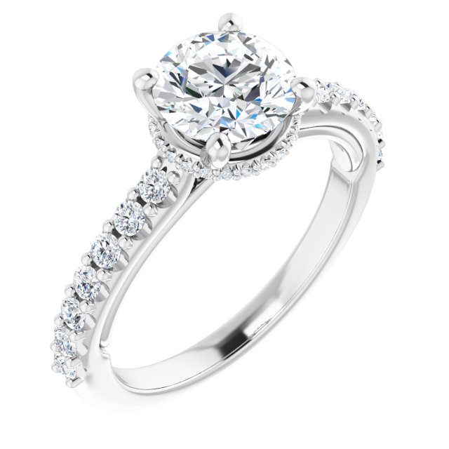 Hidden Halo-Style Engagement Ring