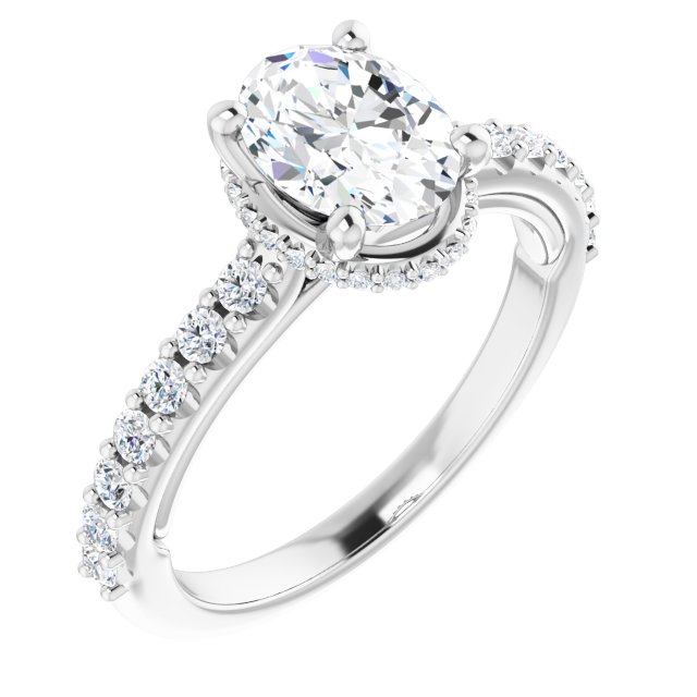 Hidden Halo-Style Engagement Ring