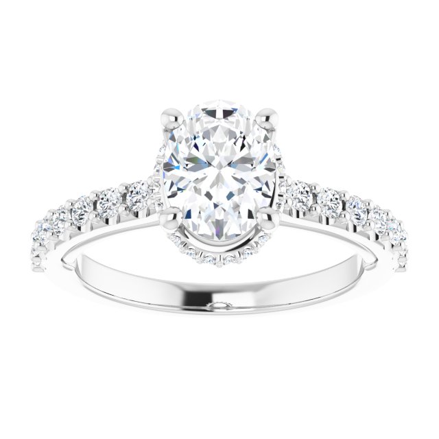 Hidden Halo-Style Engagement Ring