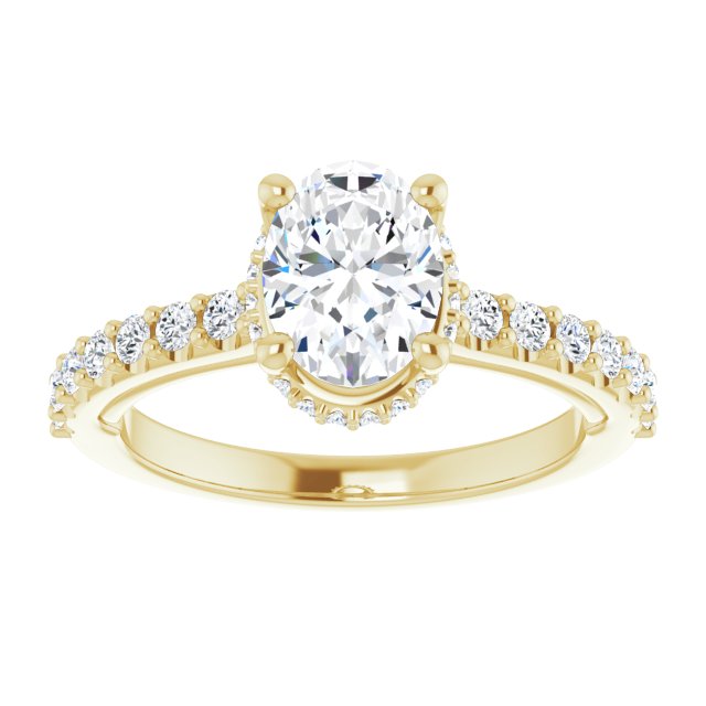 Hidden Halo-Style Engagement Ring