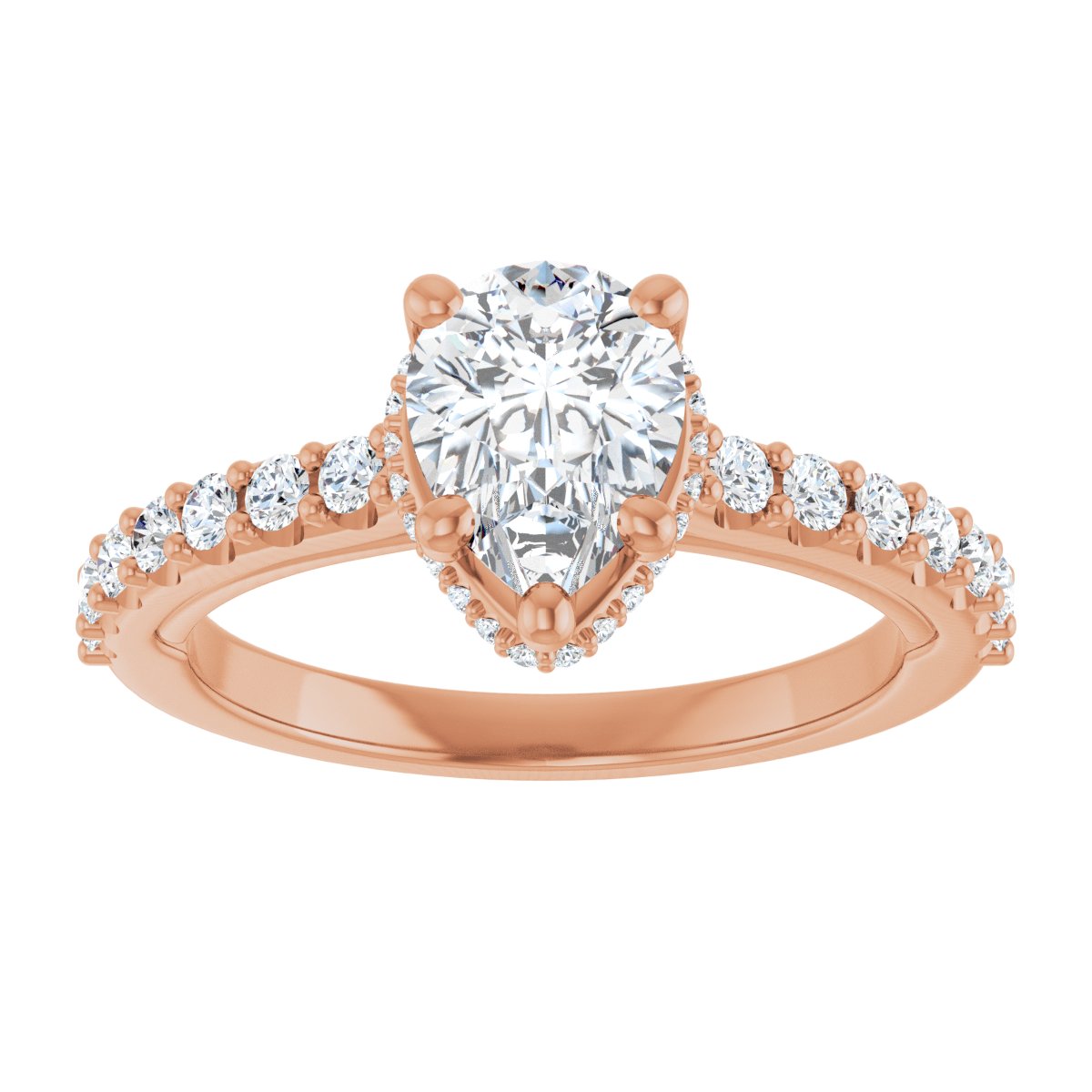 Hidden Halo-Style Engagement Ring