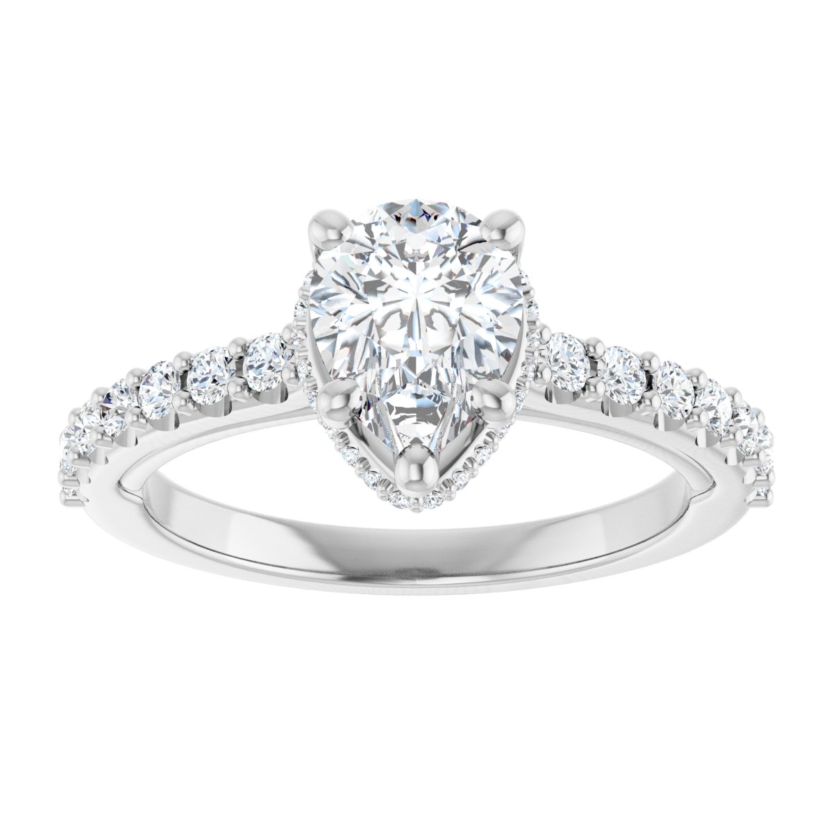 Hidden Halo-Style Engagement Ring