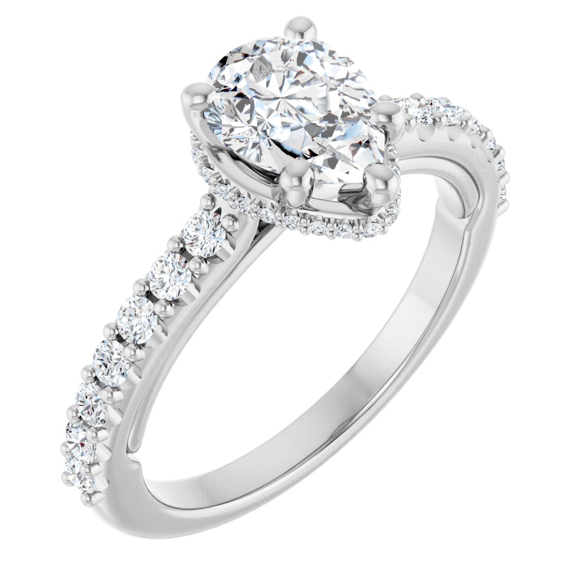 Hidden Halo-Style Engagement Ring