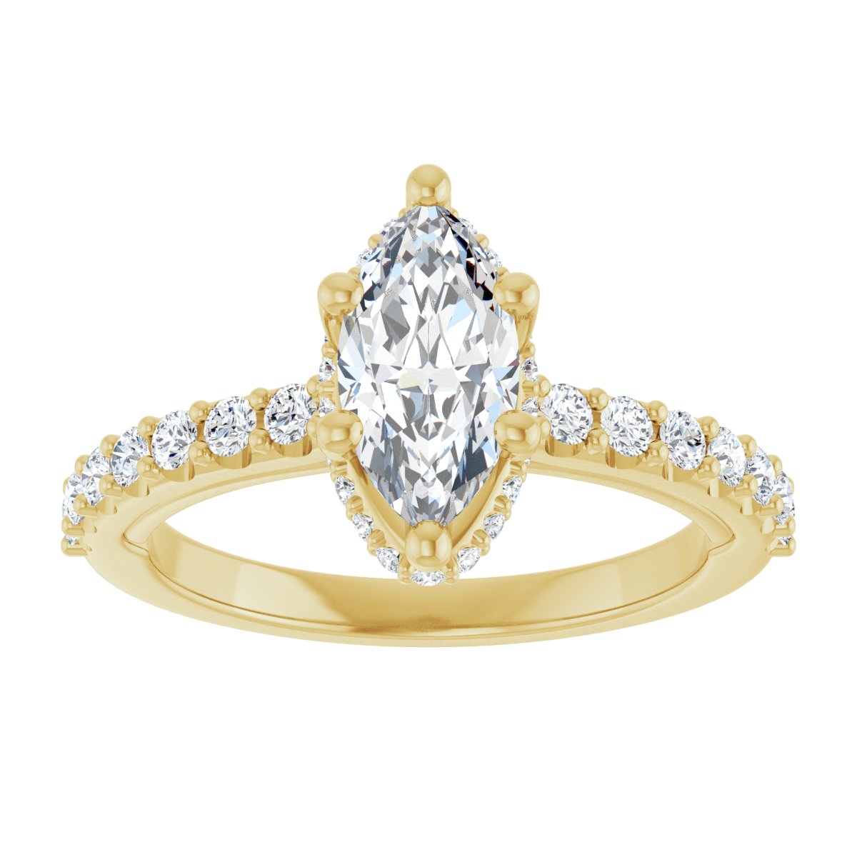 Hidden Halo-Style Engagement Ring