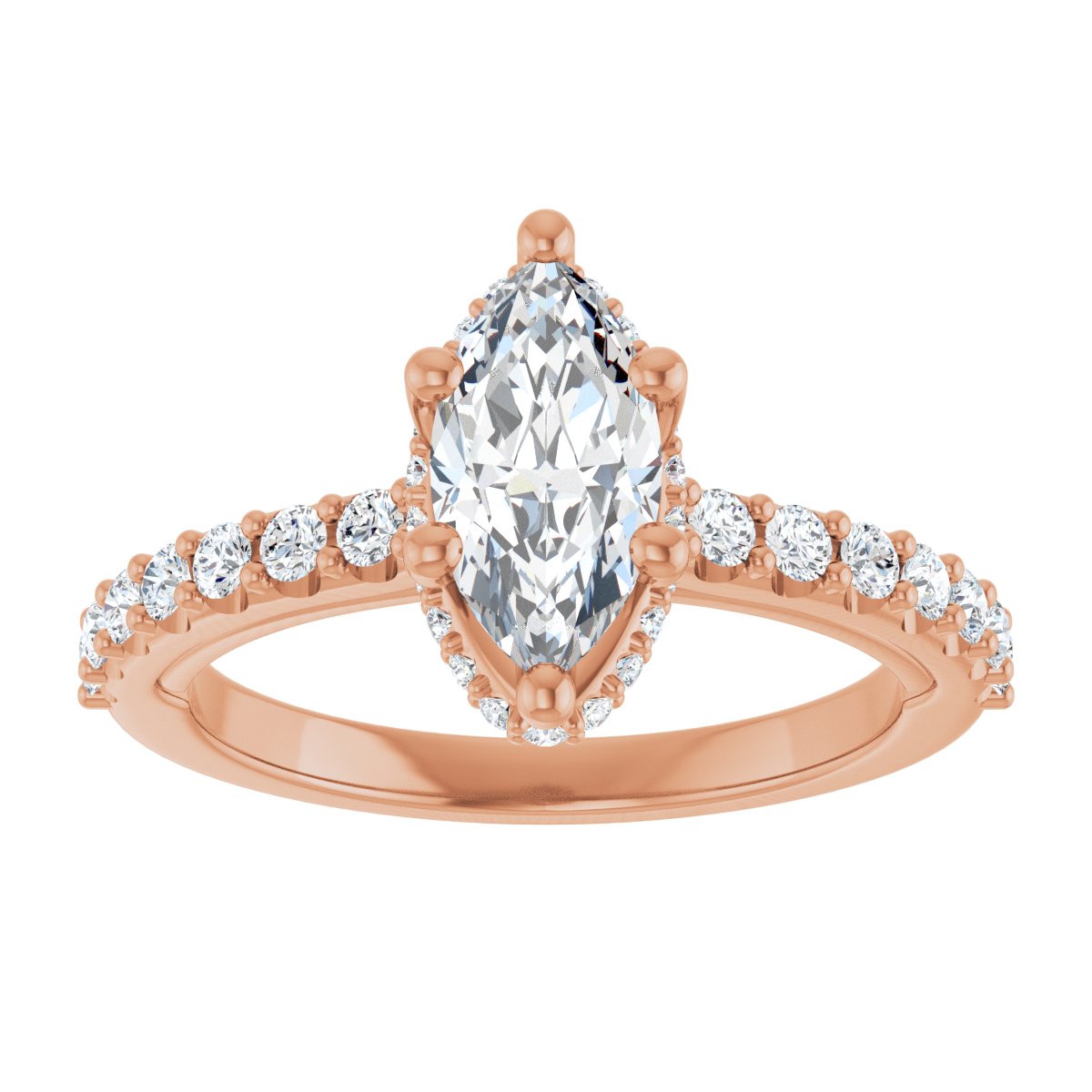 Hidden Halo-Style Engagement Ring