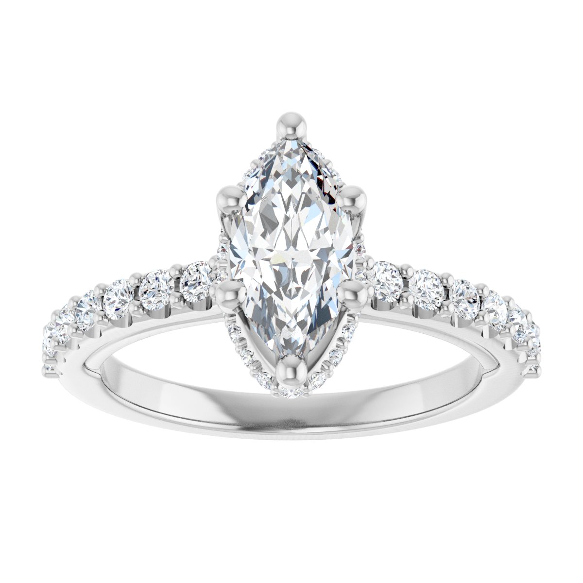 Hidden Halo-Style Engagement Ring