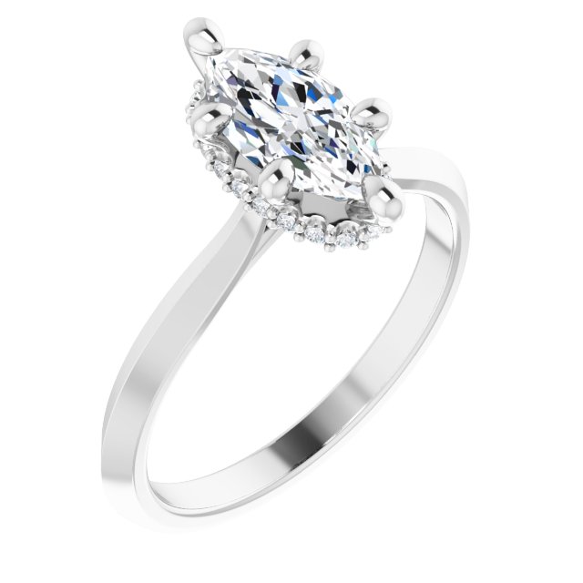Hidden Halo-Style Engagement Ring or Band
