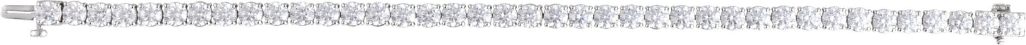 Four Prong Solid Lab Diamond Tennis Bracelet