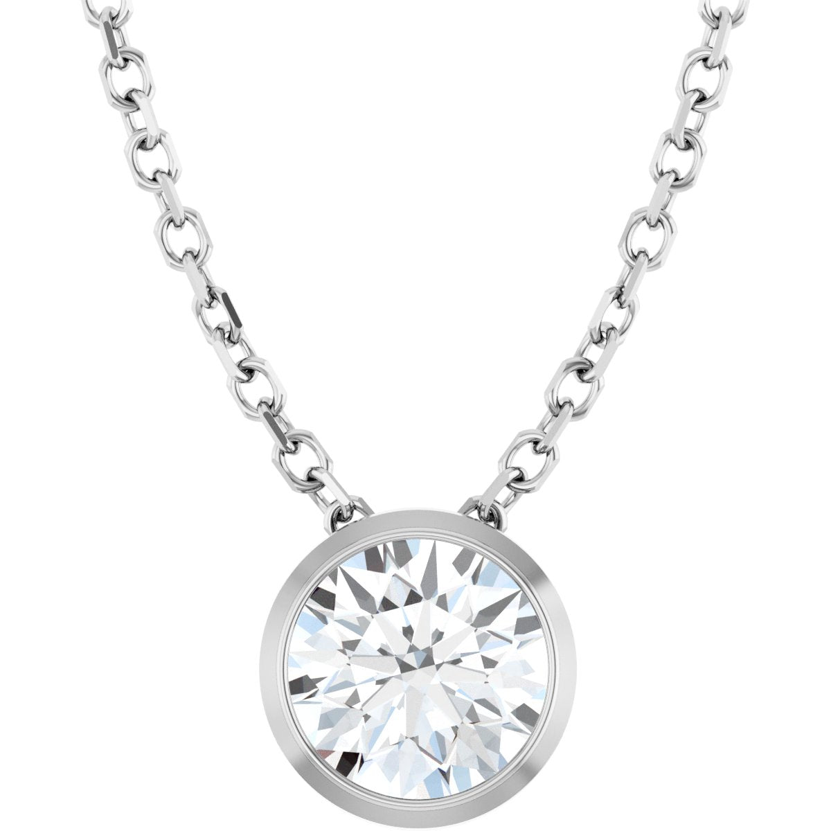 Floating Solitaire Lab-Grown Diamond Pendant