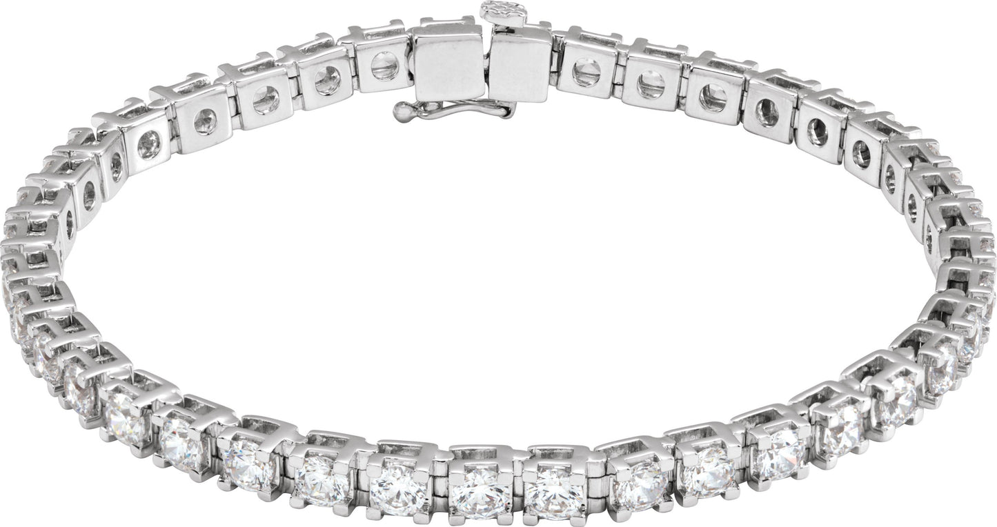 Solid Lab Diamond Tennis Bracelet