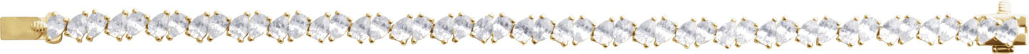 Double Pear Lab Diamond Tennis Bracelet