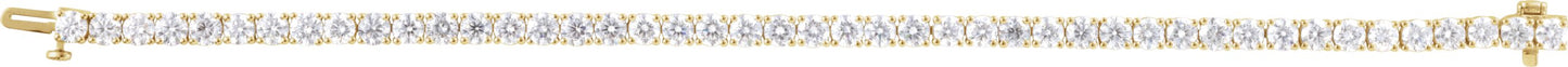 Four Prong Solid Lab Diamond Tennis Bracelet
