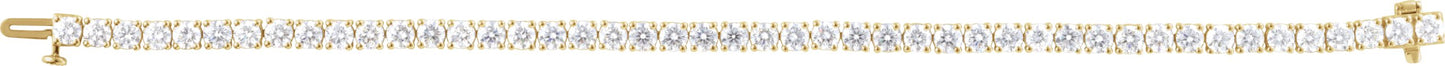 Four Prong Solid Lab Diamond Tennis Bracelet