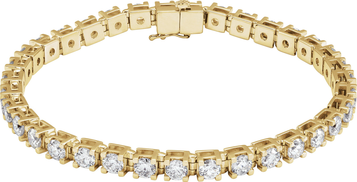 Solid Lab Diamond Tennis Bracelet