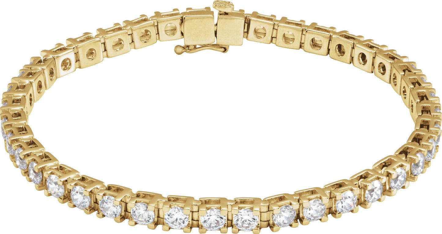 Solid Lab Diamond Tennis Bracelet