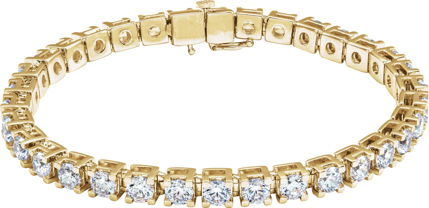 Solid Lab Diamond Tennis Bracelet