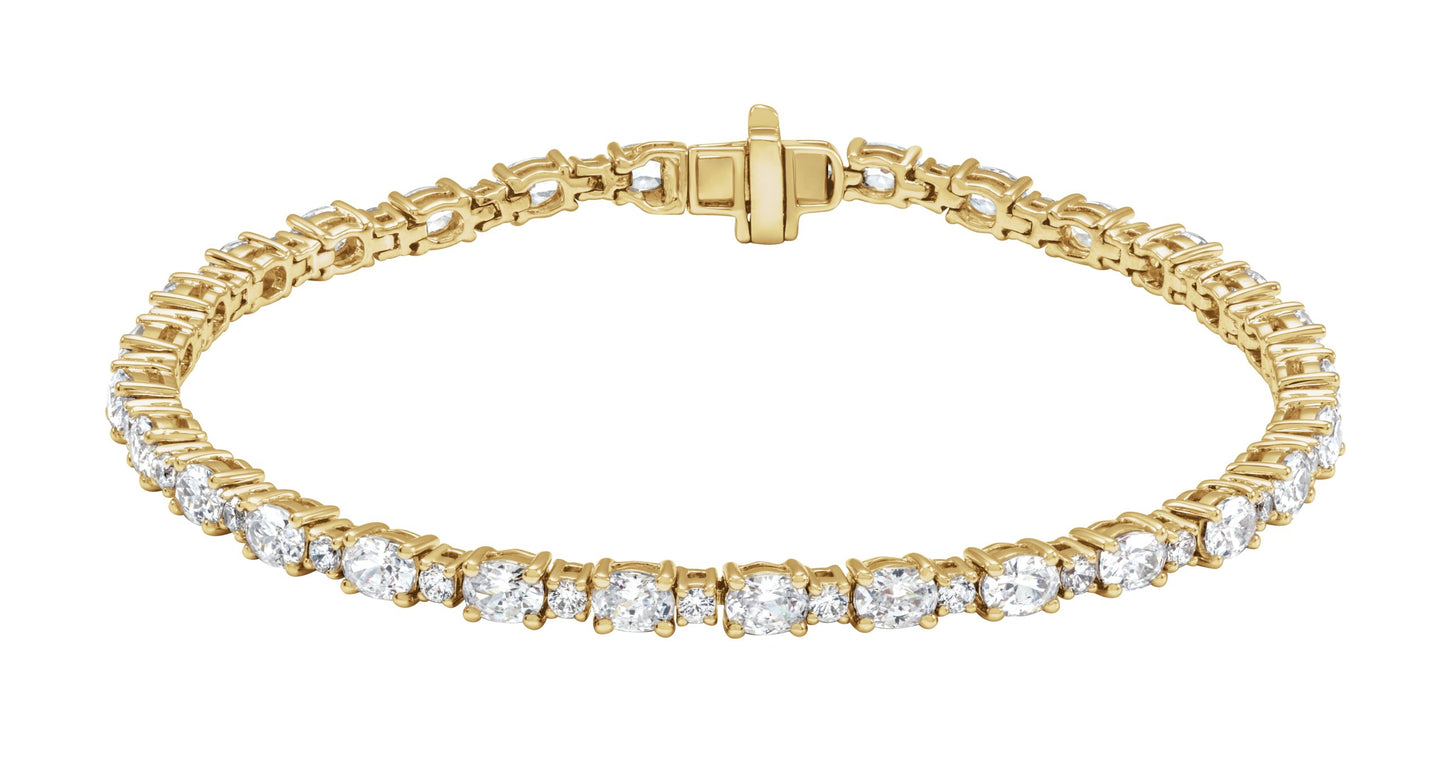 Oval & Round Lab Diamond Tennis Bracelet
