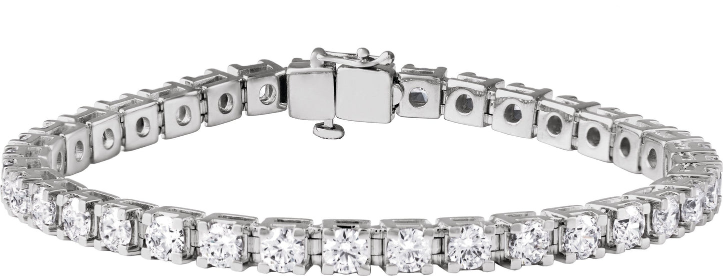 Solid Lab Diamond Tennis Bracelet