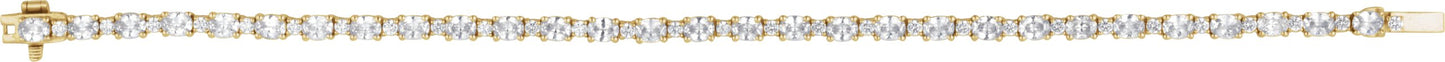 Oval & Round Lab Diamond Tennis Bracelet