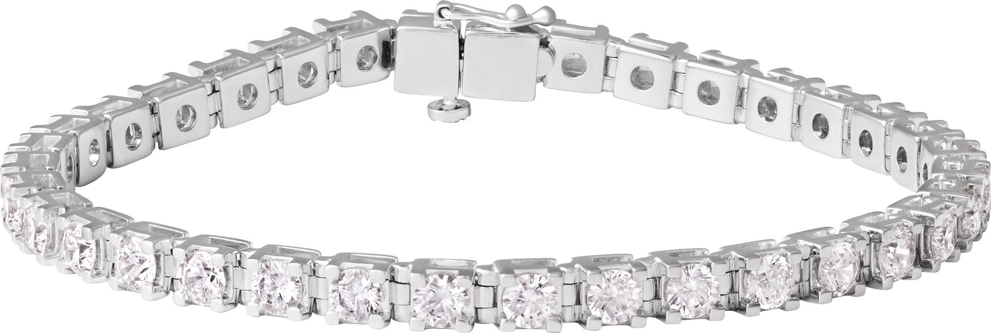 Solid Lab Diamond Tennis Bracelet