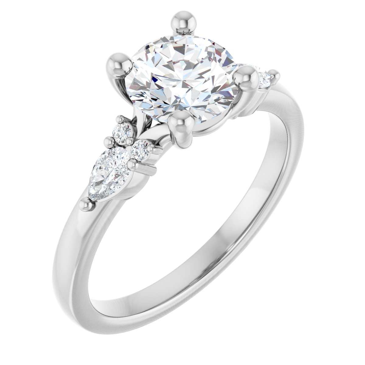 Accented Engagement Ring