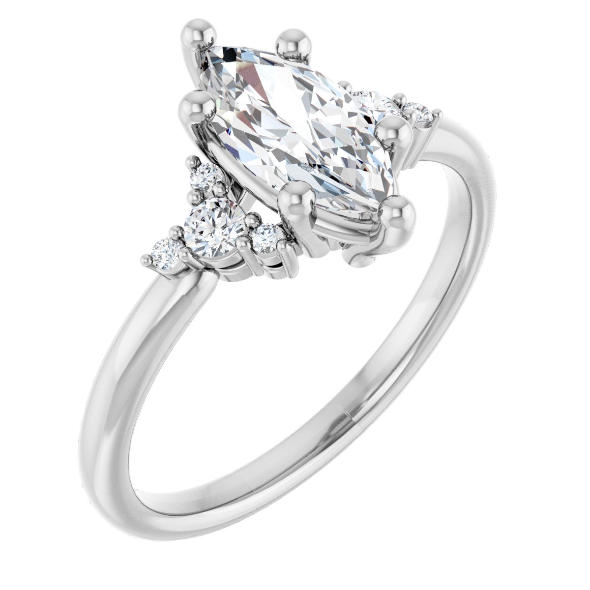 Accented Engagement Ring