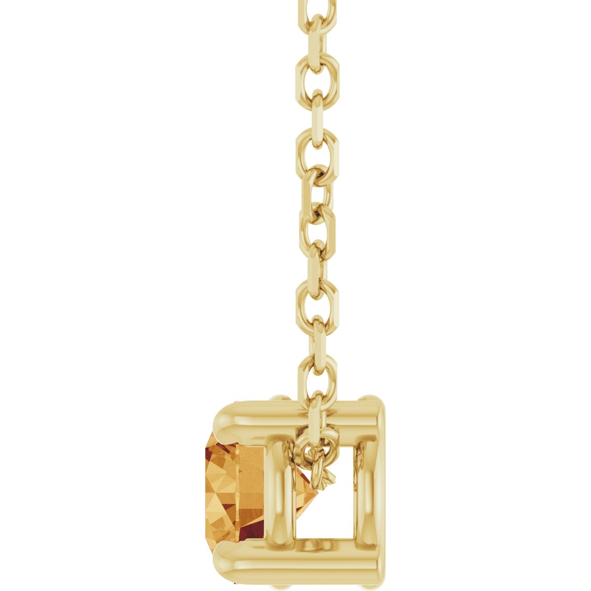 Solitaire Slide Necklace or Pendant - Natural Citrine
