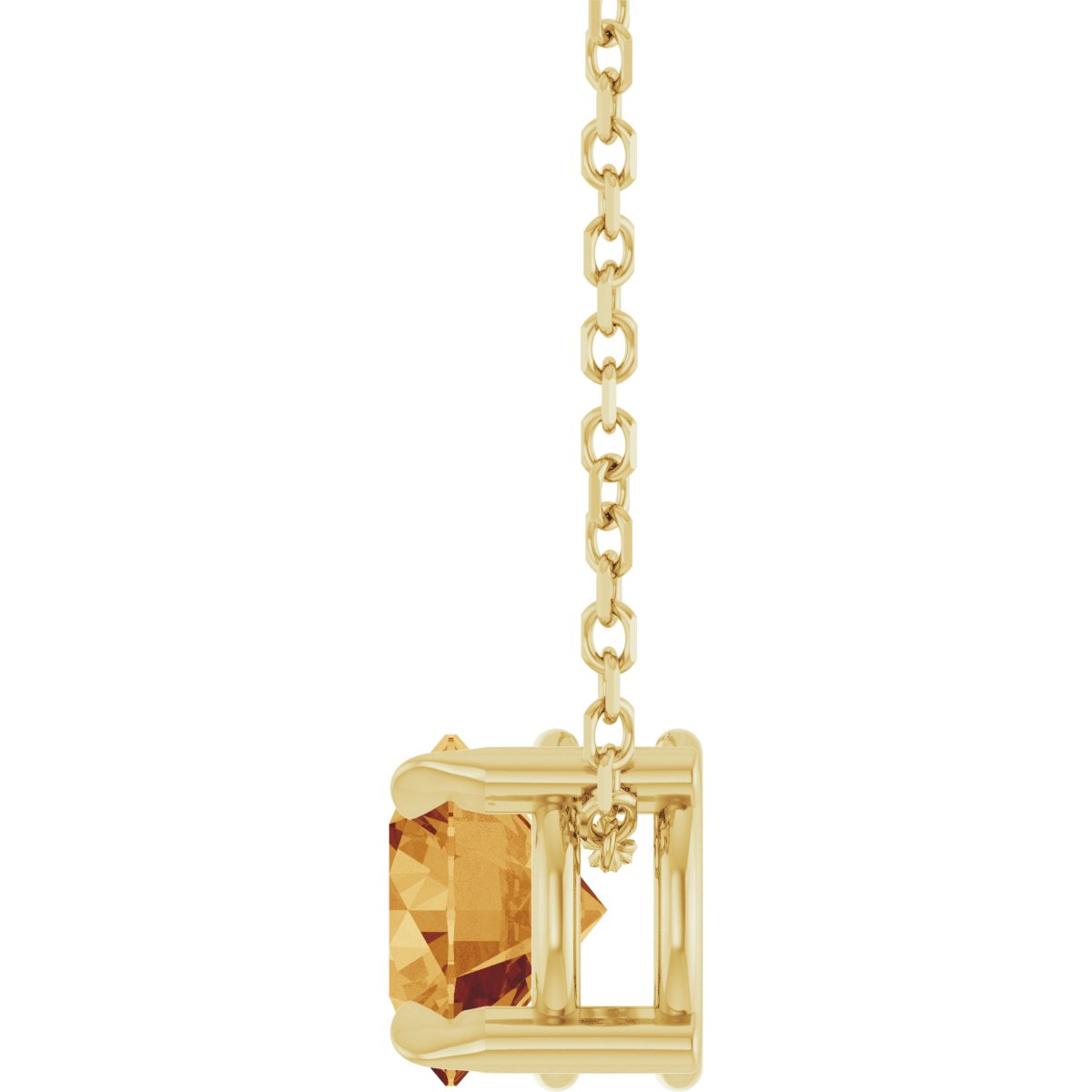Solitaire Slide Necklace or Pendant - Natural Citrine
