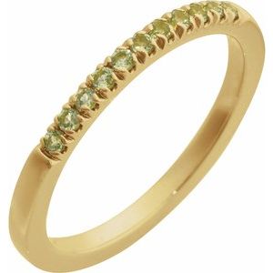 Stackable Ring -  Natural Peridot