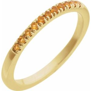 Stackable Ring -  Natural Citrine