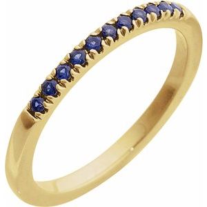 Natural Blue Sapphire Stackable Ring
