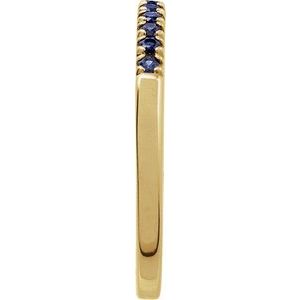 Natural Blue Sapphire Stackable Ring
