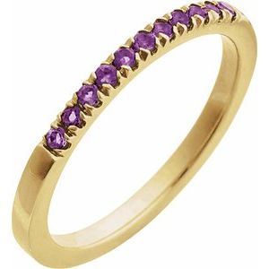 Stackable Ring -  Natural Amethyst