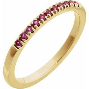 Stackable Ring -  Natural Ruby