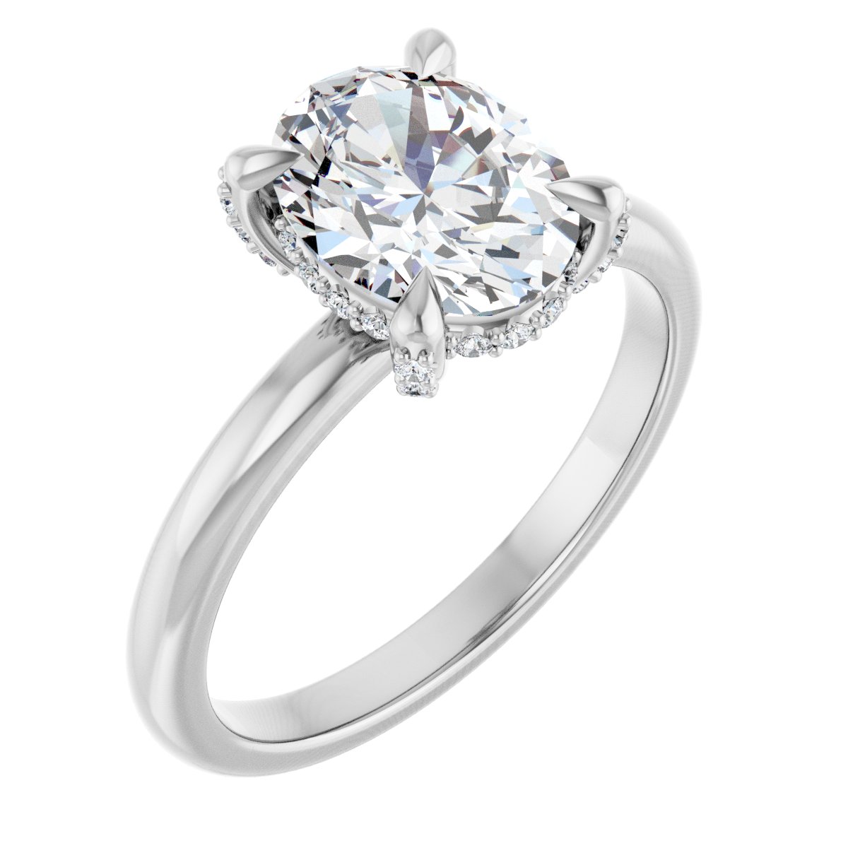 Hidden Halo-Style Engagement Ring