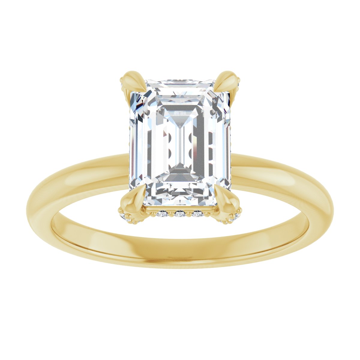 Hidden Halo-Style Engagement Ring