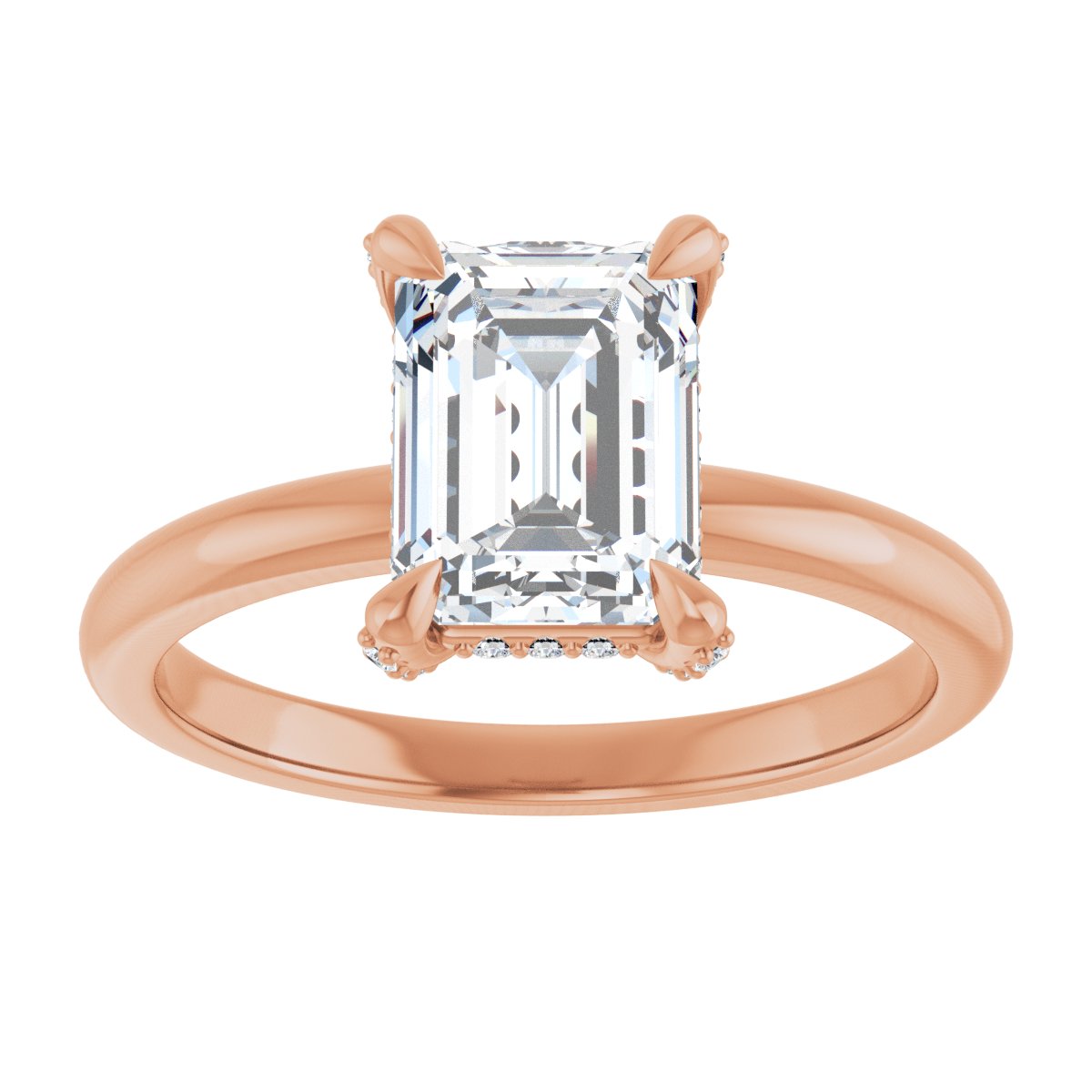 Hidden Halo-Style Engagement Ring