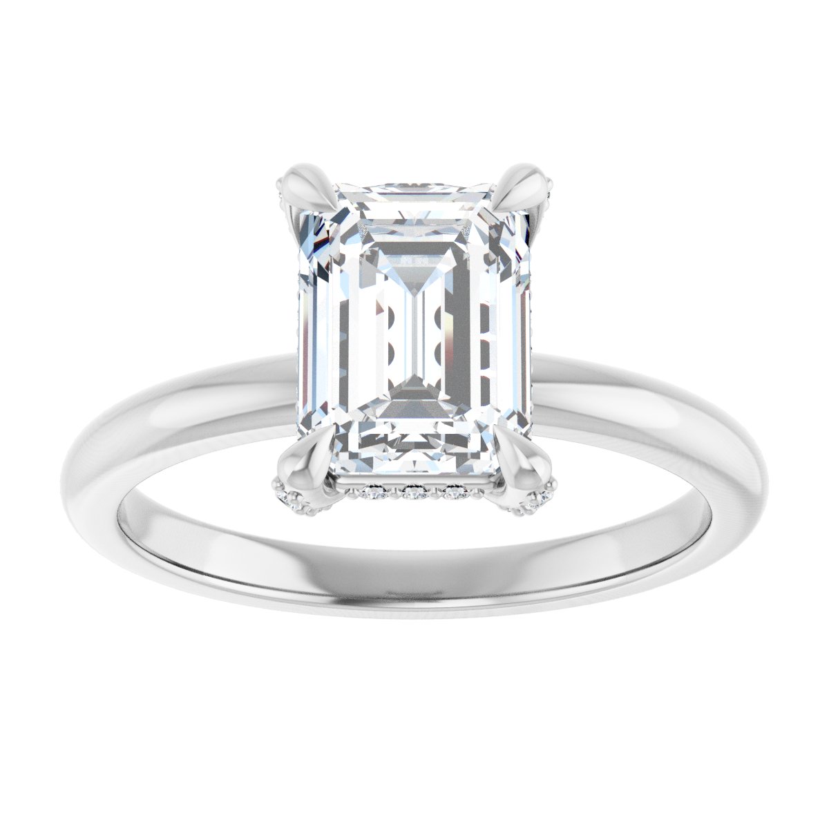 Hidden Halo-Style Engagement Ring