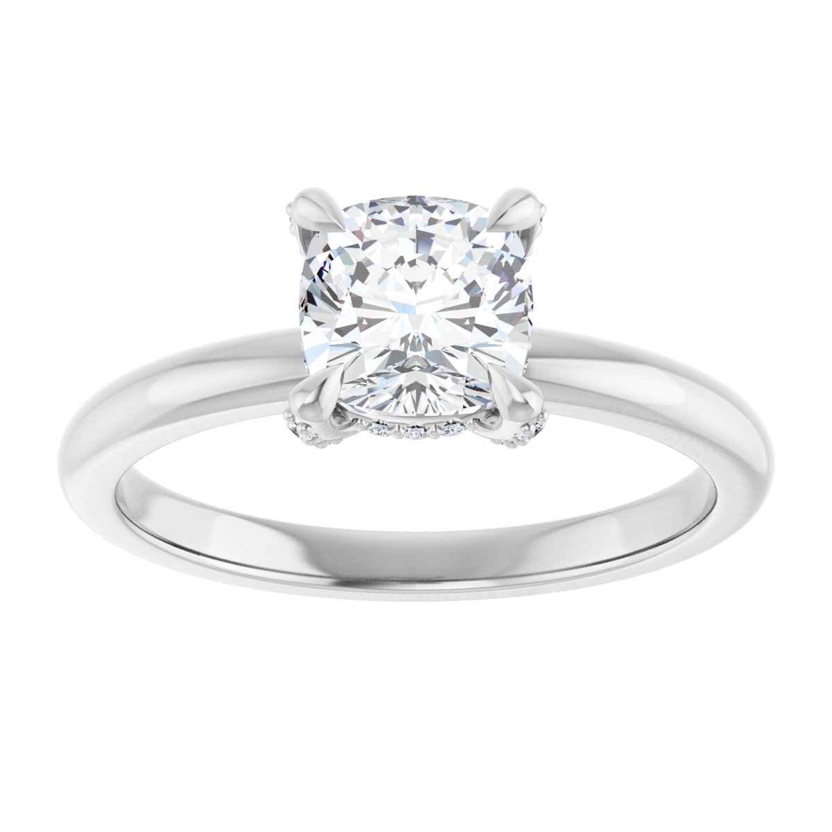 Hidden Halo-Style Engagement Ring