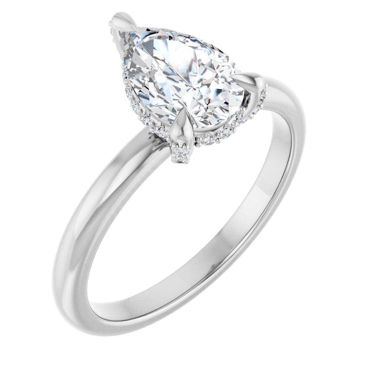 Hidden Halo-Style Engagement Ring