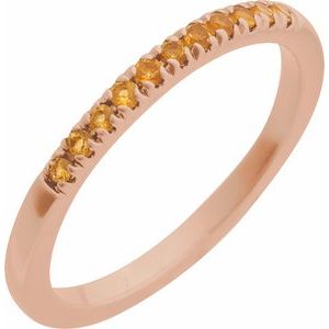 Stackable Ring -  Natural Citrine