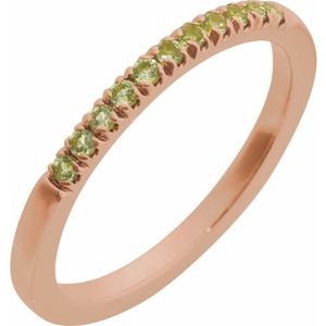 Stackable Ring -  Natural Peridot