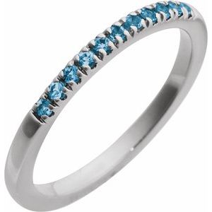 Stackable Ring - Natural London Blue Topaz