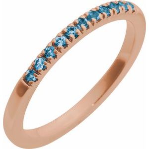Stackable Ring - Natural London Blue Topaz