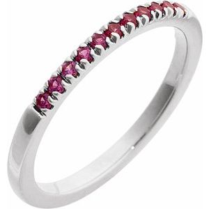 Stackable Ring -  Natural Ruby